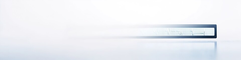 Poster - minimalistic photo of heart monitor display with copy space