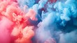 © Juan - Colorful clouds of pink and blue smoke blending together