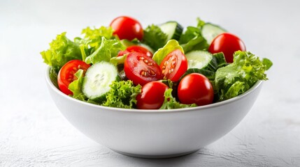 Sticker - Fresh Salad Bowl with Vibrant Greens and Tomatoes