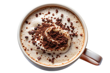 Wall Mural - cup of coffee with beans with white background