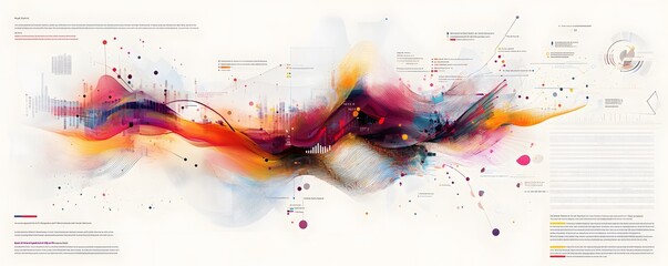 Poster - A vibrant and abstract composition showcasing flowing colors and dynamic shapes. Ideal for creative projects, backgrounds, and artistic designs that require a modern touch.