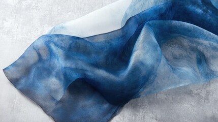 Poster - Luxurious and minimalist royal blue tracing paper with a matte surface and soft gradient effects.