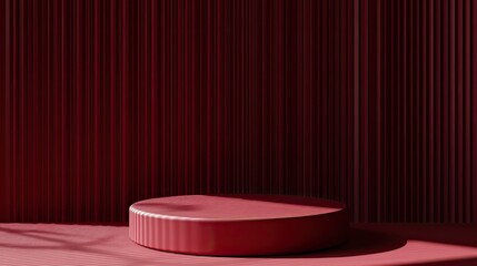 Poster - Minimalist dark red backdrop with an elegant texture and a warm maroon hue for artistic concepts.