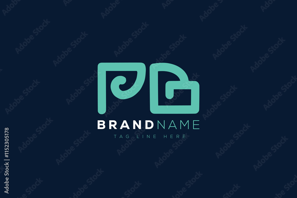 P and B logo design. PB abstract Letters Logo Monogram. This logo ...