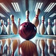 © MdAub - bowling ball and pins. image, motion, group, knock, indoor, impact, straight, recreation, accuracy, aiming, strike, pin, hobby, fun, success, sport, bowling, hit,