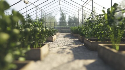 Wall Mural - Rustic Greenhouse with Soft Natural Light