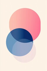 Poster - Abstract geometric illustration with overlapping colorful circles
