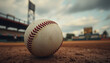 © SusDmi - Old Vintage Baseball Background. Shallow focus, cinematic, with white tones