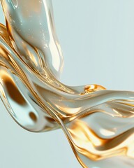 Poster - Fluid dynamics artistry glowing liquid metal flowing abstracts digital environment aesthetic perspective