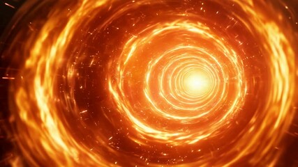 Poster - Experience a dynamic twist through a fiery tunnel filled with swirling energy and glowing light. This captivating route immerses viewers in an exhilarating visual adventure.