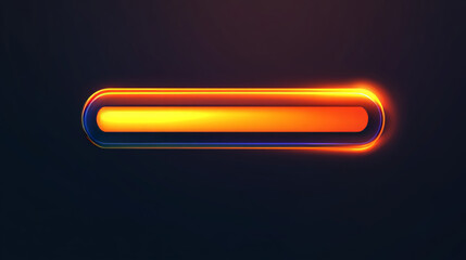 Poster - Progress bar game interface design isolated set in vector. Cartoon level loading speed ui indicator. Life or xp status in percent to fill panel. Orange energy gradient tube element for arcade rpg.