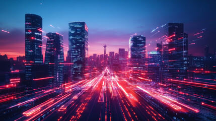 Poster - Futuristic Technology in smart business high efficiency using ai artificial intelligence,RPA(Robotic Process Automation),5g,big data,iot, mixed virtual rality,ar,vr,robot,machine learning,digital twin