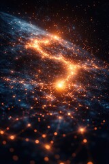 Poster - A space image showing a galaxy with stars in the background, suitable for use in astronomy-related projects or as a decorative element