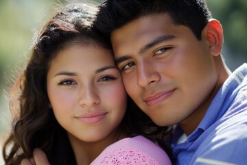 Sticker - A man and a woman posing together for a photo shoot, smiling at the camera