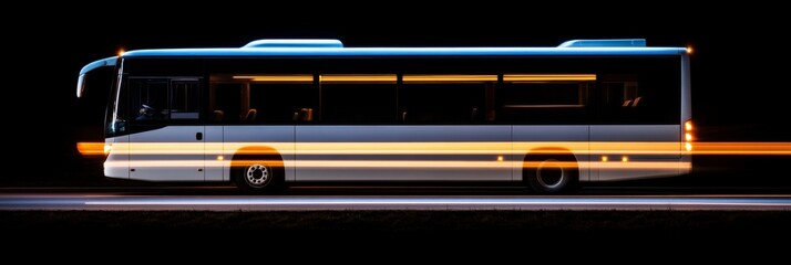 Poster - Light trails in vibrant rainbow colors set against a dark atmosphere