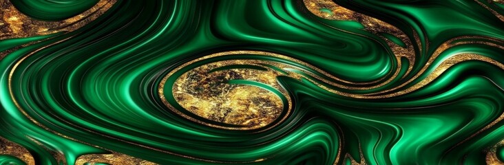 Poster - Graceful, abstract speed lines in colors of medium spring green, teal green, and teal, fitting for a background or wallpaper.