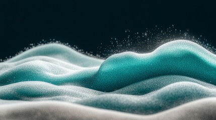 Poster - abstract blue background with bubbles