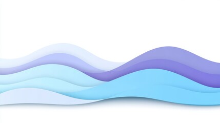 Poster - Abstract style with folded paper. Bright blue background. Maze made of paper. 3D rendering