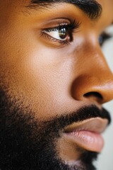 Poster - A close-up of a bearded man's face