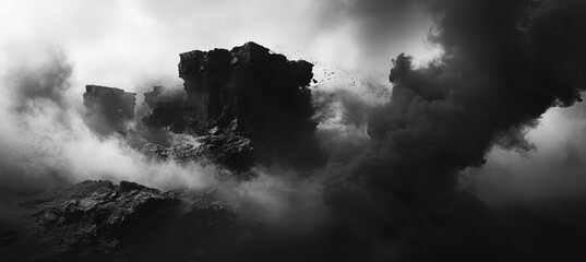 Poster - fog over the mountain