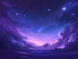 © zanlcon - magical night sky with stars and clouds clouds on the edges purple dark blue black sky background
