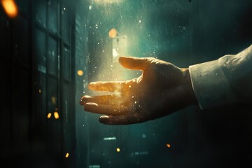 Poster - A person's hand reaches out of a window, offering or seeking connection