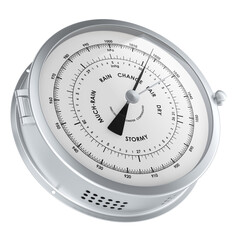 Poster - Barometer, analog barometer. 3D rendering isolated on transparent background