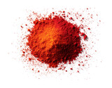 Colorful paprika powder in vibrant shades for culinary use and spice branding. Isolated on transparent background, png.