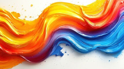 Poster - A vibrant swirl of paint showcasing bright colors blending harmoniously.