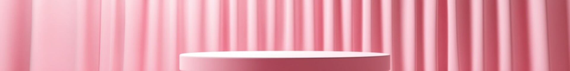 Poster - Elegant Pink Background with Round Display Pedestal for Product Presentation