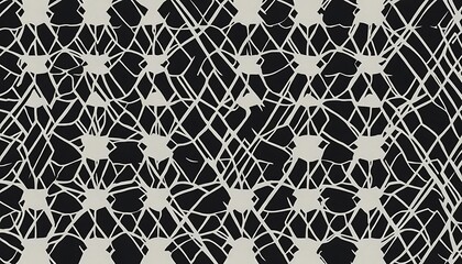 Abstract Black and White Geometric Pattern Design