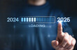 © MD - A person pointing to loading bar transitioning from 2024 to 2025