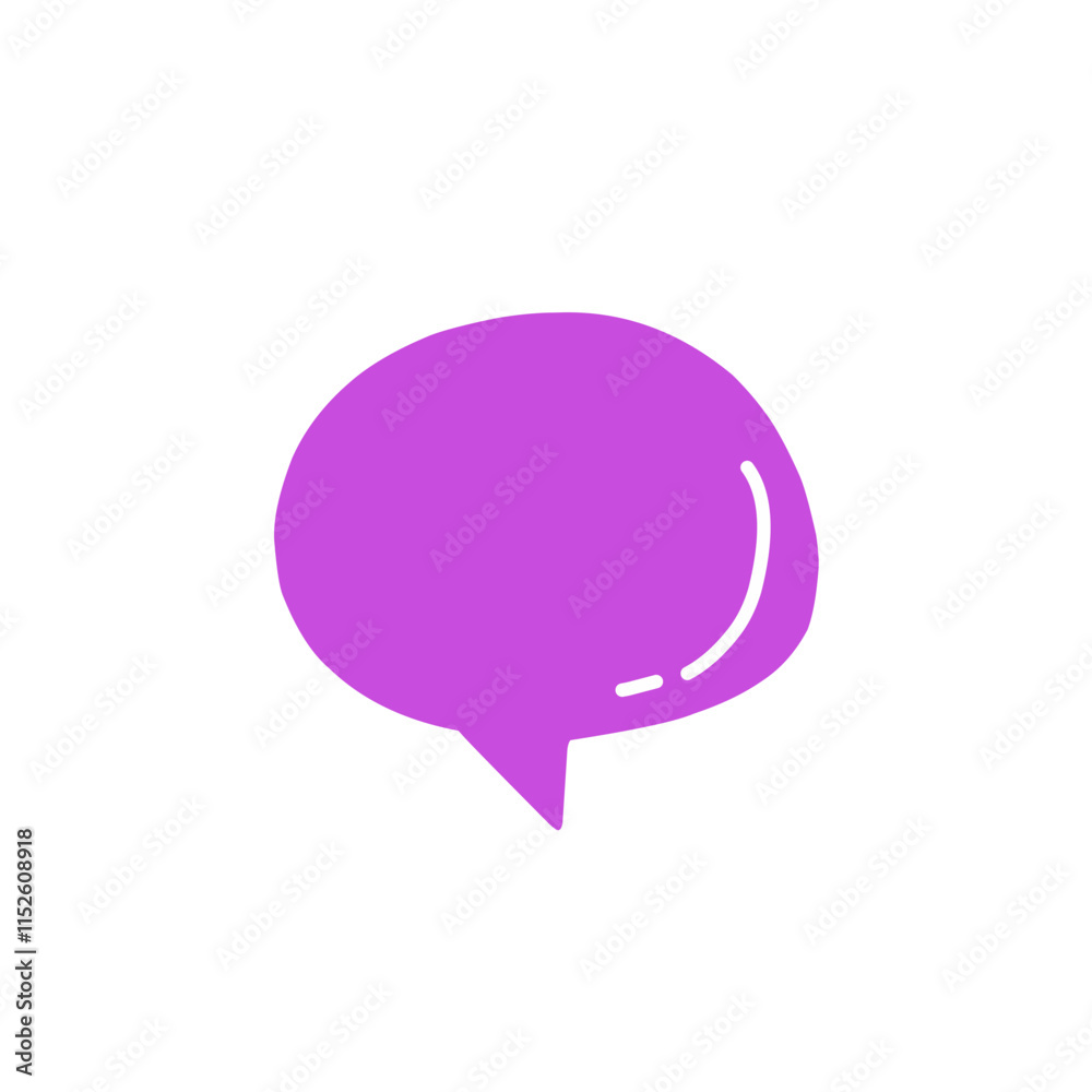purple speech bubble vector