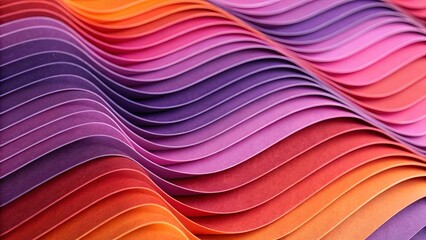Aufkleber - A colorful wave of paper with a rainbow of colors