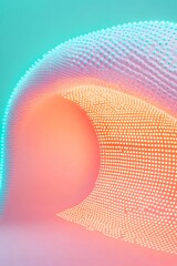 Poster - Futuristic Illuminated Digital Tunnel with Vibrant Colors and Abstract Data Flow