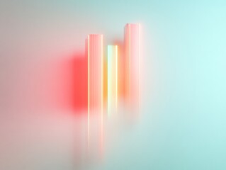 Aufkleber - Futuristic Cityscape Neon Lit Digital Art of Illuminated Skyline at Night