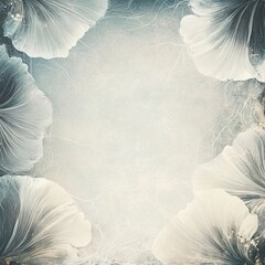 Poster - Delicate Floral Frame Elegant Vintage Design