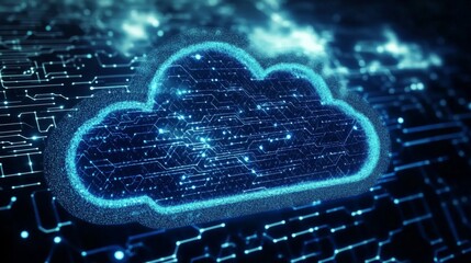 Poster - Abstract Cloud Computing Concept with Bright Background