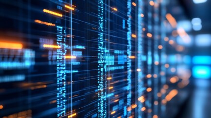 Poster - Abstract Data Flow with Bright Light Imagery
