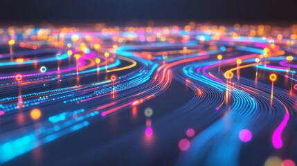 Poster - Abstract Data Flow with Colorful Light Representation