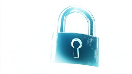 Poster - Lock Icon on White Background with High Contrast