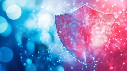 Poster - Modern Technology Shield with Soft Light Effects