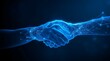 © Abdul - futuristic digital handshake concept with glowing polygonal connections in a technology-inspired design