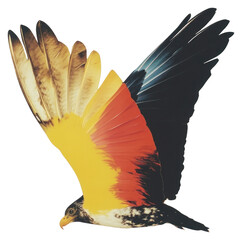 Wall Mural - PNG Wings colorful bird illustration.