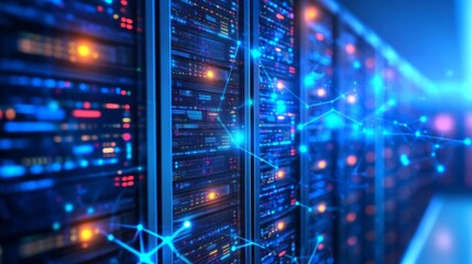 Poster - Dimly Lit Machine Learning Server Environment