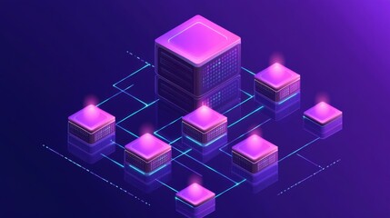 Poster - Futuristic Server Technology with Transparent Design