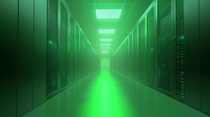 Poster - Sustainable Data Center Blueprint with High Contrast Lighting