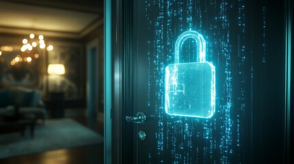 Poster - digital security concept for family living space