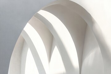 Fototapete - Abstract architectural elements showcasing light and shadow interplay.