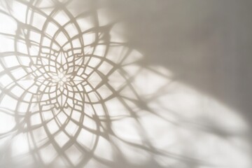 Fototapete - Intricate shadow pattern creating a delicate design on a light surface.